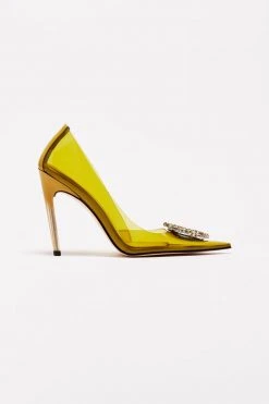GOOD AMERICAN Best Sellers CINDER-F*CKING-RELLA PUMP | GOLDEN OLIVE001