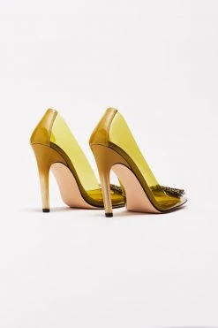 GOOD AMERICAN Best Sellers CINDER-F*CKING-RELLA PUMP | GOLDEN OLIVE001