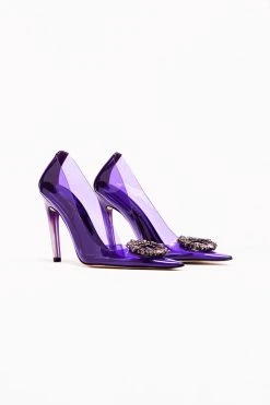 GOOD AMERICAN Best Sellers CINDER-F*CKING-RELLA PUMP | PURPLE001