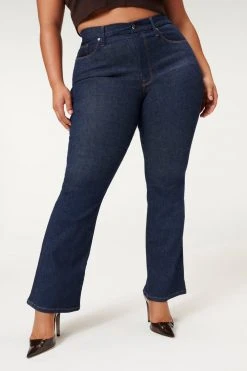 GOOD AMERICAN High Waisted ALWAYS FITS GOOD CLASSIC BOOT | DEEP BLUE004