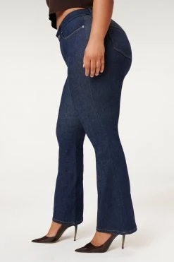 GOOD AMERICAN High Waisted ALWAYS FITS GOOD CLASSIC BOOT | DEEP BLUE004
