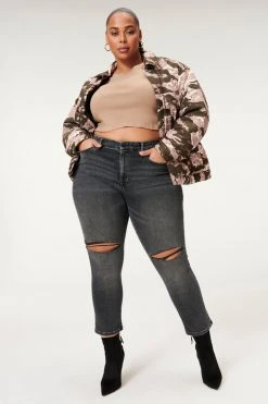 GOOD AMERICAN High Waisted ALWAYS FITS GOOD STRAIGHT | BLACK240