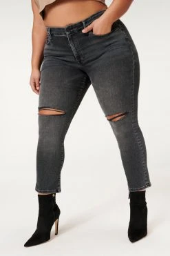 GOOD AMERICAN High Waisted ALWAYS FITS GOOD STRAIGHT | BLACK240
