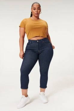 GOOD AMERICAN ALWAYS FITS GOOD STRAIGHT | DEEP BLUE004 High Waisted