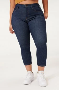 GOOD AMERICAN ALWAYS FITS GOOD STRAIGHT | DEEP BLUE004 High Waisted