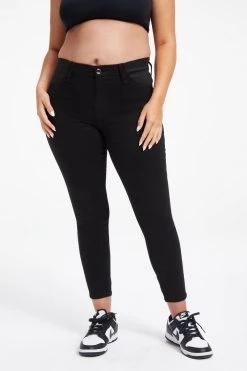 GOOD AMERICAN MATERNITY GOOD LEGS CROP | BLACK001