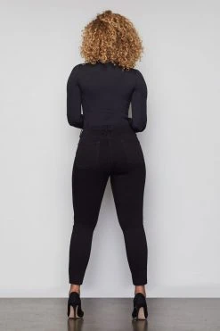 Promo 🎉 GOOD AMERICAN GOOD LEGS CROP | BLACK001 High Waisted 😀 25 GOOD AMERICAN GOOD LEGS CROP | BLACK001 High Waisted