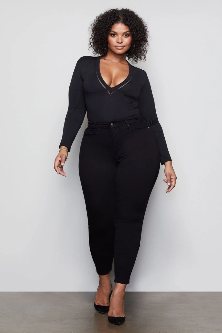 Promo 🎉 GOOD AMERICAN GOOD LEGS CROP | BLACK001 High Waisted 😀 1 GOOD AMERICAN GOOD LEGS CROP | BLACK001 High Waisted