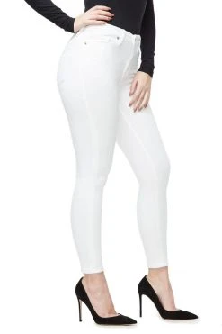 GOOD AMERICAN GOOD LEGS CROP | WHITE001