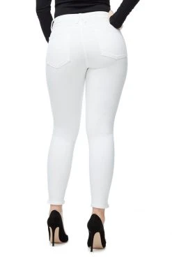 GOOD AMERICAN GOOD LEGS CROP | WHITE001