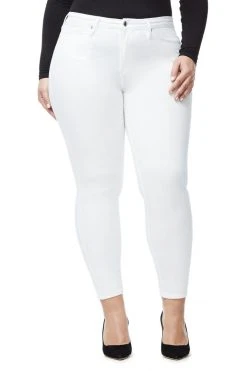 GOOD AMERICAN GOOD LEGS CROP | WHITE001