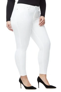 GOOD AMERICAN GOOD LEGS CROP | WHITE001