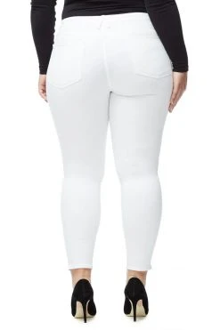 GOOD AMERICAN GOOD LEGS CROP | WHITE001