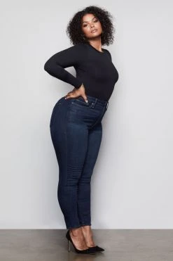 GOOD AMERICAN Bodysuits GOOD FORM CREWNECK BODY | BLACK001