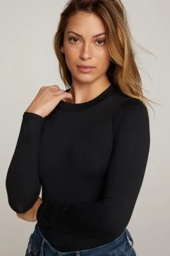 GOOD AMERICAN Bodysuits GOOD FORM CREWNECK BODY | BLACK001