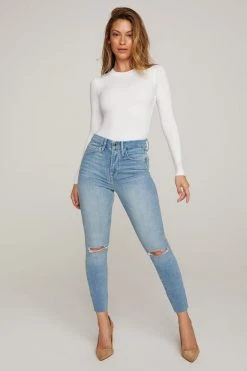 GOOD AMERICAN THE CREWNECK BODY | WHITE001