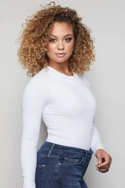 GOOD AMERICAN THE CREWNECK BODY | WHITE001