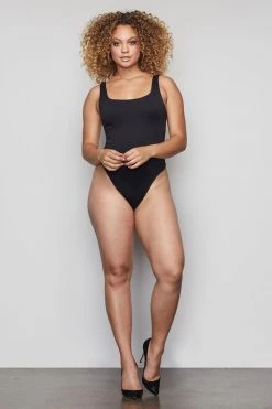 Promo 💯 GOOD AMERICAN Bodysuits GOOD FORM MODERN TANK BODY | BLACK001 😀 28 GOOD AMERICAN Bodysuits GOOD FORM MODERN TANK BODY | BLACK001