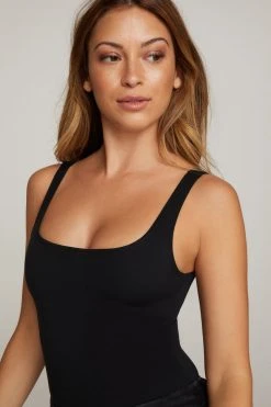 Promo 💯 GOOD AMERICAN Bodysuits GOOD FORM MODERN TANK BODY | BLACK001 😀 22 GOOD AMERICAN Bodysuits GOOD FORM MODERN TANK BODY | BLACK001