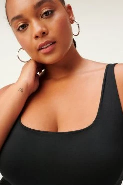 Promo 💯 GOOD AMERICAN Bodysuits GOOD FORM MODERN TANK BODY | BLACK001 😀 34 GOOD AMERICAN Bodysuits GOOD FORM MODERN TANK BODY | BLACK001