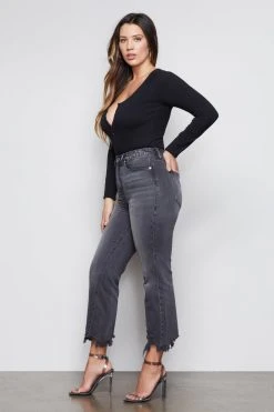 GOOD AMERICAN THE FEEL GOOD LONG SLEEVE BODY | BLACK001