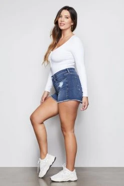 GOOD AMERICAN Bodysuits THE FEEL GOOD LONG SLEEVE BODY | WHITE001