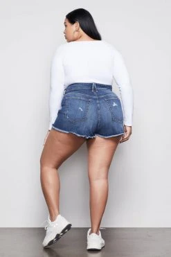 GOOD AMERICAN Bodysuits THE FEEL GOOD LONG SLEEVE BODY | WHITE001