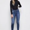 GOOD AMERICAN Bodysuits GOOD TOUCH LONG SLEEVE TURTLENECK BODY | BLACK001
