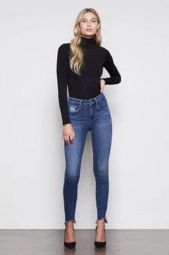 GOOD AMERICAN Bodysuits GOOD TOUCH LONG SLEEVE TURTLENECK BODY | BLACK001