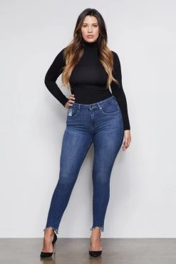 GOOD AMERICAN Bodysuits GOOD TOUCH LONG SLEEVE TURTLENECK BODY | BLACK001