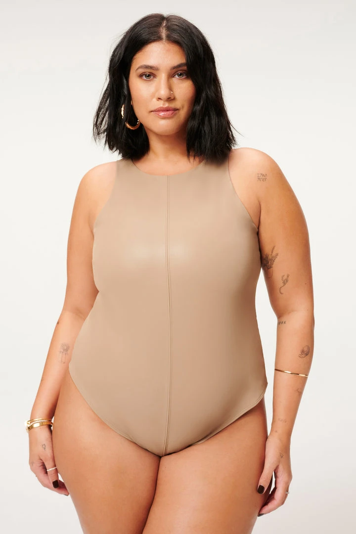 Budget 🛒 GOOD AMERICAN Bodysuits BETTER THAN LEATHER HIGH NECK BODY | TAUPE001 😍 8 GOOD AMERICAN Bodysuits BETTER THAN LEATHER HIGH NECK BODY | TAUPE001