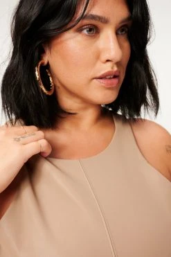 Budget 🛒 GOOD AMERICAN Bodysuits BETTER THAN LEATHER HIGH NECK BODY | TAUPE001 😍 24 GOOD AMERICAN Bodysuits BETTER THAN LEATHER HIGH NECK BODY | TAUPE001