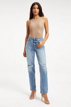 Budget 🛒 GOOD AMERICAN Bodysuits BETTER THAN LEATHER HIGH NECK BODY | TAUPE001 😍 18 GOOD AMERICAN Bodysuits BETTER THAN LEATHER HIGH NECK BODY | TAUPE001