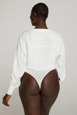 GOOD AMERICAN Bodysuits UTILITY WRAP BODY | IVORY001
