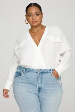 GOOD AMERICAN Bodysuits UTILITY WRAP BODY | IVORY001