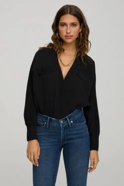 GOOD AMERICAN Bodysuits UTILITY WRAP BODY | BLACK001