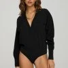 GOOD AMERICAN Bodysuits UTILITY WRAP BODY | BLACK001