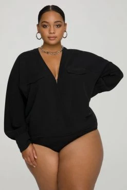 GOOD AMERICAN Bodysuits UTILITY WRAP BODY | BLACK001