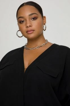 GOOD AMERICAN Bodysuits UTILITY WRAP BODY | BLACK001