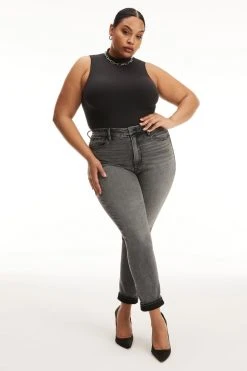 GOOD AMERICAN SEAMLESS MOCK NECK BODYSUIT | BLACK001