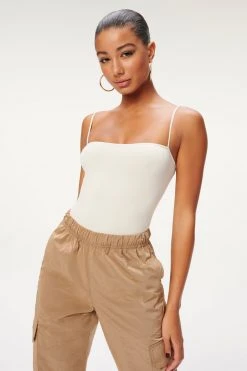 GOOD AMERICAN Bodysuits SEAMLESS SKINNY STRAP BODYSUIT | BONE001