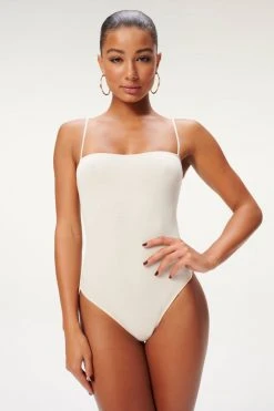 GOOD AMERICAN Bodysuits SEAMLESS SKINNY STRAP BODYSUIT | BONE001