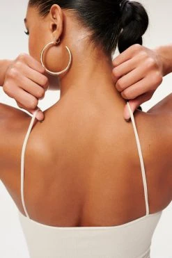 GOOD AMERICAN SEAMLESS SKINNY STRAP BODYSUIT | BONE001