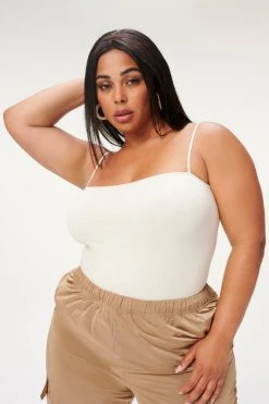 GOOD AMERICAN Bodysuits SEAMLESS SKINNY STRAP BODYSUIT | BONE001