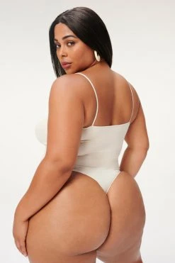 GOOD AMERICAN Bodysuits SEAMLESS SKINNY STRAP BODYSUIT | BONE001