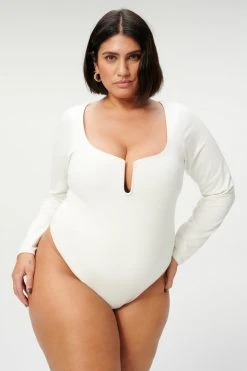 GOOD AMERICAN Bodysuits U RING BODYSUIT | IVORY001