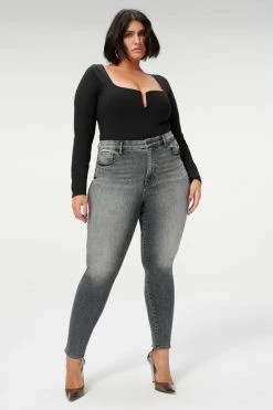 GOOD AMERICAN GOOD TOUCH U RING BODY | BLACK001 Bodysuits