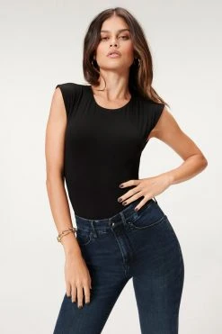 GOOD AMERICAN Bodysuits GOOD TOUCH SLEEVELESS BODY | BLACK001