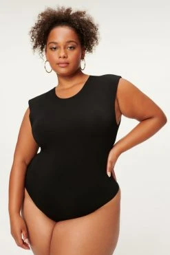 GOOD AMERICAN Bodysuits GOOD TOUCH SLEEVELESS BODY | BLACK001