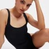 GOOD AMERICAN Bodysuits SCUBA CORSET BODYSUIT | BLACK001